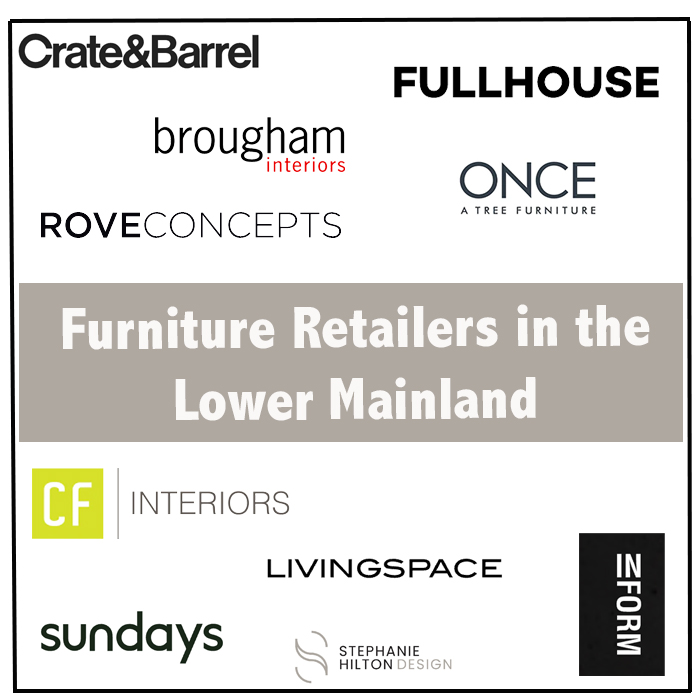 furniture retailers in the lower mainland
